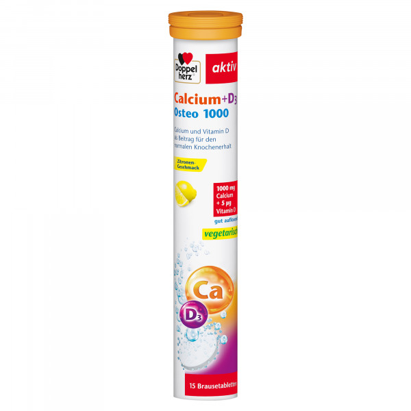 Abbildung für DOPPELHERZ Calcium+D3 Osteo 1.000 Brausetabletten