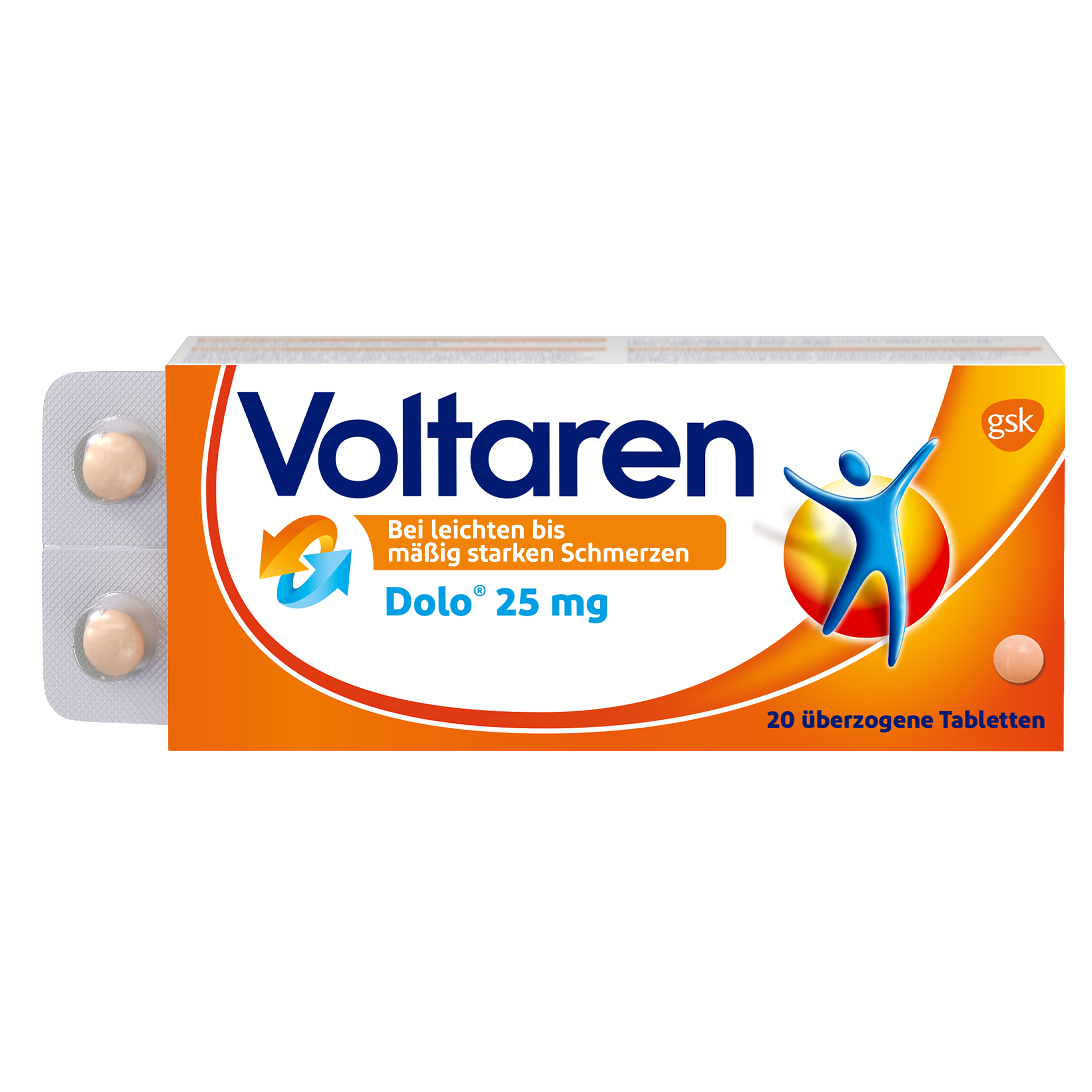 Abbildung für VOLTAREN Dolo 25 mg Schmerztabletten